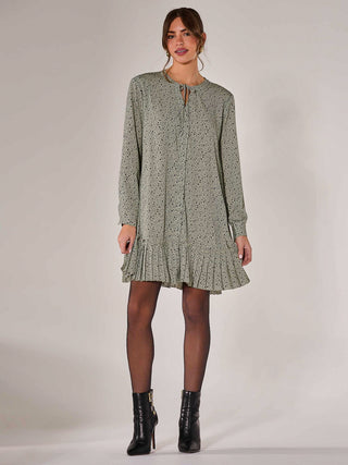 Long Sleeve Shirt Dress, Khaki Spot