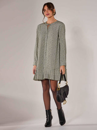 Long Sleeve Shirt Dress, Khaki Spot