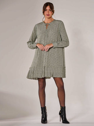 Long Sleeve Shirt Dress, Khaki Spot