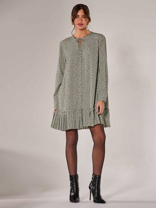 Long Sleeve Shirt Dress, Khaki Spot