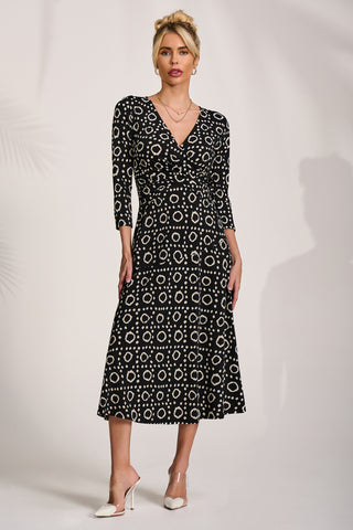 Fit and Flare Jersey Midi Dress