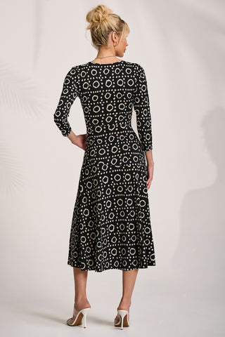 Fit and Flare Jersey Midi Dress