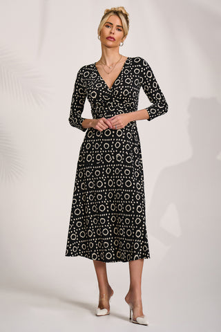 Fit and Flare Jersey Midi Dress