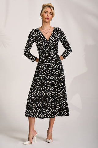 Fit and Flare Jersey Midi Dress