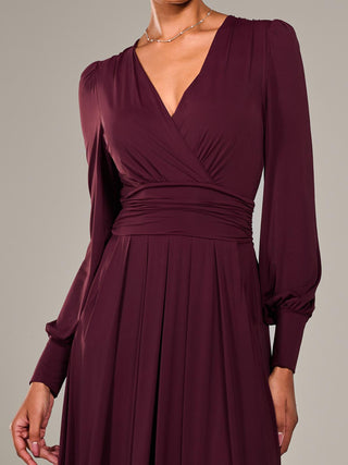 Long Sleeve Super Soft Jersey Maxi Dress, Purple
