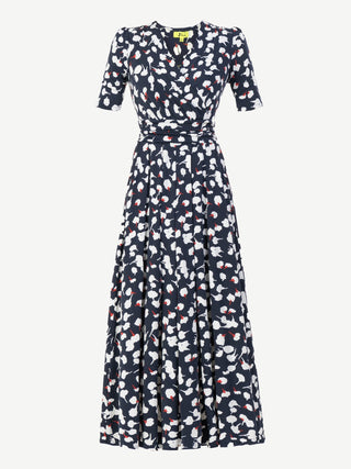 Navy White Floral
